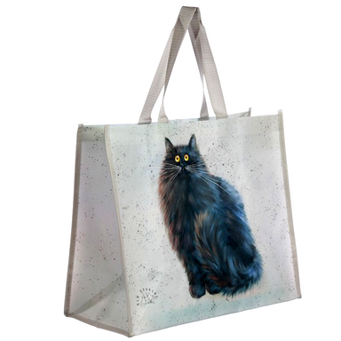 Kim Haskins Herman Black Cat Shopping Tote Bag