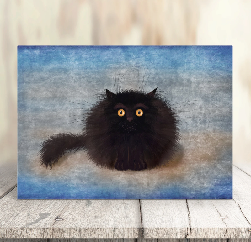 OREO - Cute Black Cat Greeting Card
