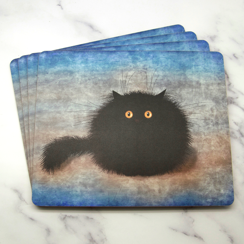 Oreo Black Cat Placemats Set of 4