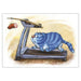'Fitness 2' Funny Cat Greeting Card by Rina Zeniuk