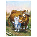 'Loves Me' Funny Cat Greeting Card by Rina Zeniuk