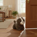 Shabby Furry Brown Cat Door Stop