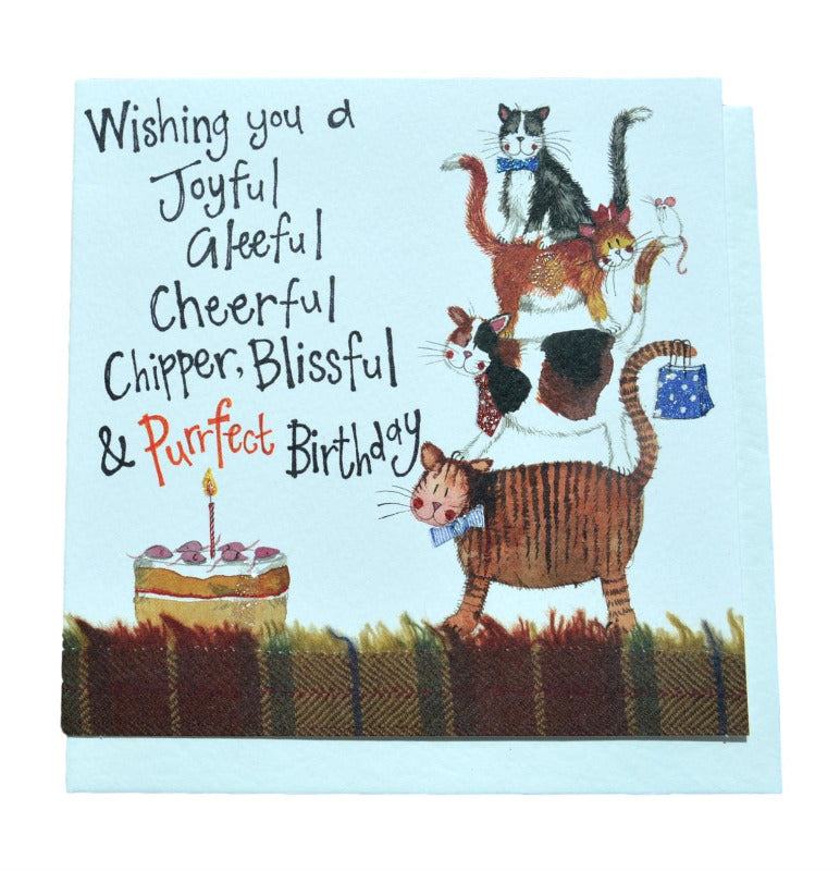 Cat Stack Birthday Card