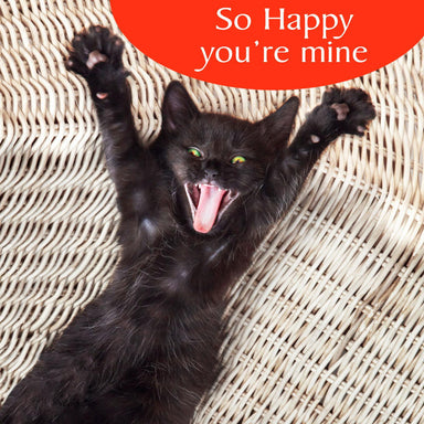 So Happy You're Mine Cat Greetings Card
