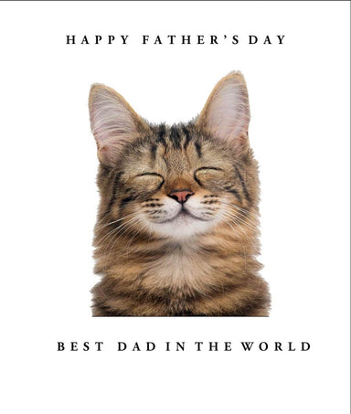 Best Dad in the World Cat Fathers Day Card