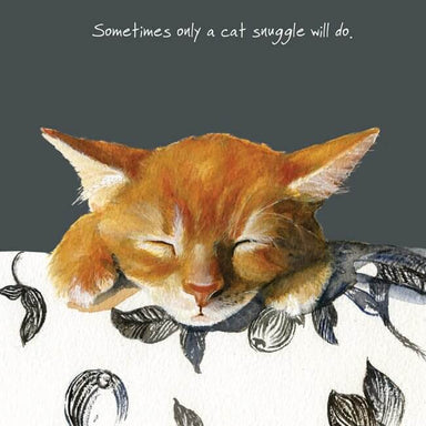 'Snuggle' Ginger Cat Greeting Card by Anna Danielle