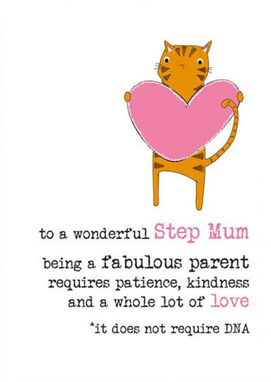 Step Mum DNA Cat Greeting Card