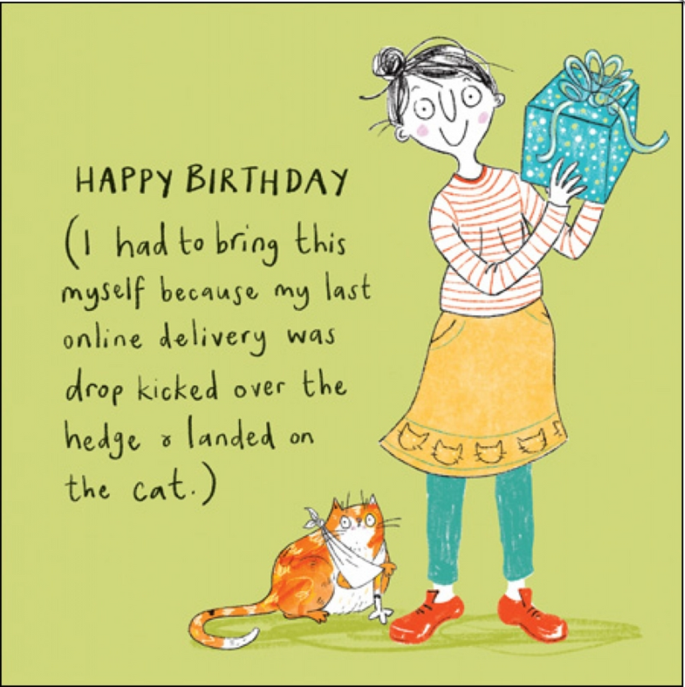 Happy birthday Delivery Funny Cat Greeting Card