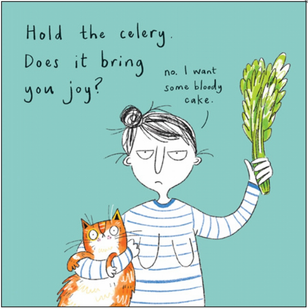 Hold the Celery Funny Cat Greeting Card