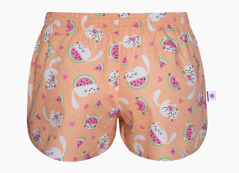 Watermelon Cats Loose Womens Boxer Shorts — Purrfect Cat Gifts