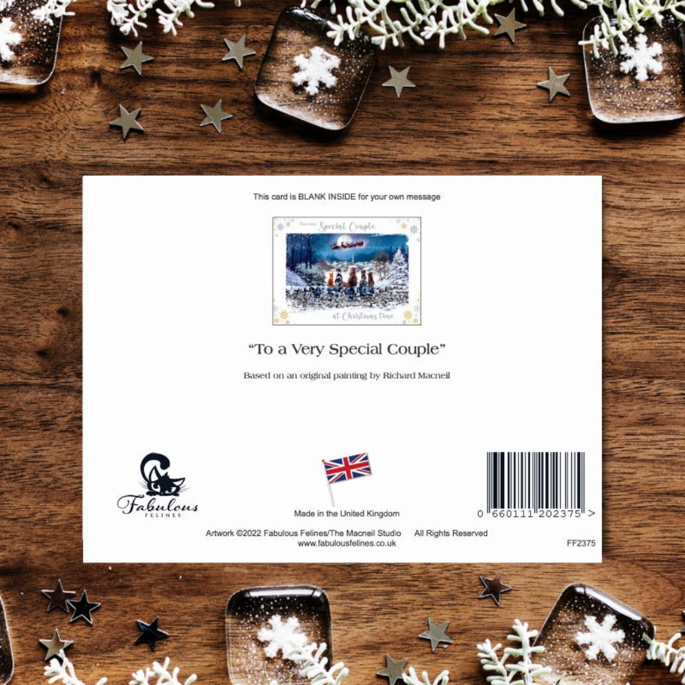 Richard Macneil Special Couple Christmas Cats Greeting Card