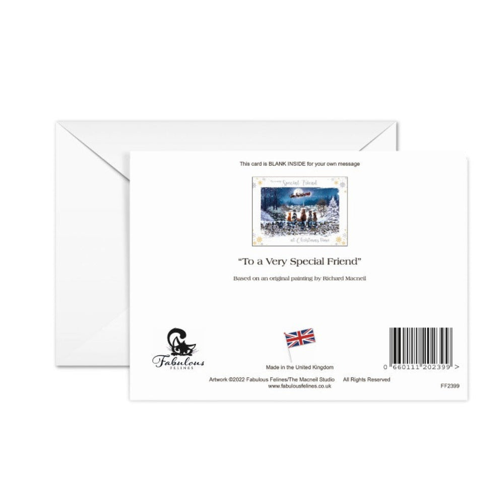 Richard Macneil Special Friend Christmas Cats Greeting Card