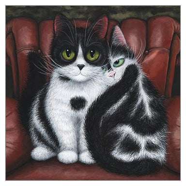 'Home Comfort' Cat Greeting Card by Tamsin Lord