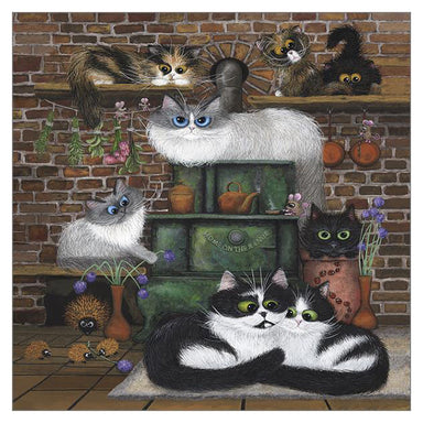 'Home on the Range' Cat Greeting Card by Tamsin Lord