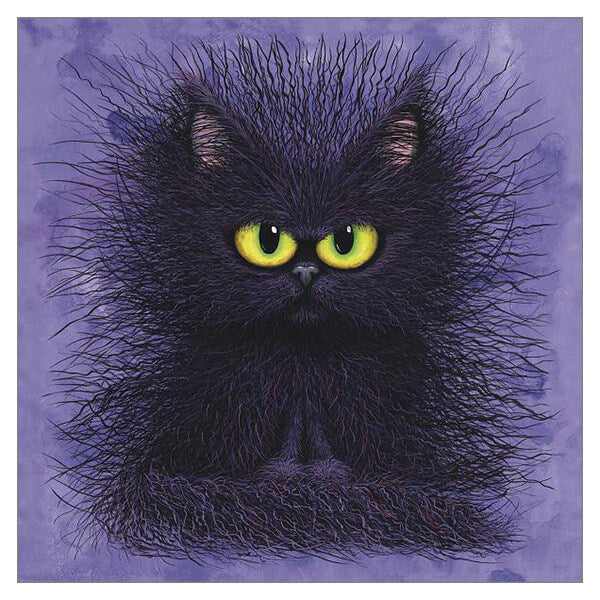 'Oreo Flavoured Fluffles' Cat Greeting Card by Tamsin Lord