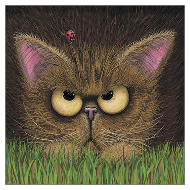 'The Tightrope Walker' Cat Greeting Card by Tamsin Lord