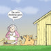 Funny Cat Themed Greeting Card 'Cat's Shedding Again' Cat Greeting Card by Michael Canine