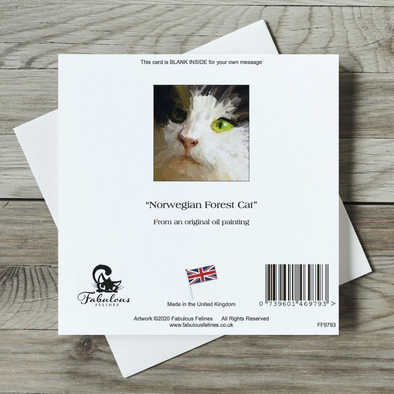Norwegian Forest Cat, Cat Greeting Card