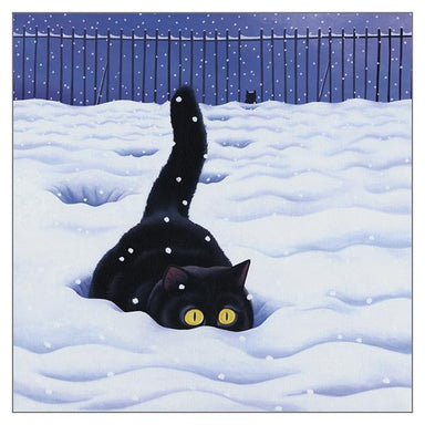 Vicky Mount Cat Themed Christmas Card 'Big Foot' Cat Greeting Card