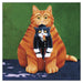 Vicky Mount Black Cat Themed Greeting Card 'Goldfish Gone' Cat Greeting Card