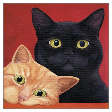 Vicky Mount Black Cat Themed Greeting Card 'Waiting for Harriet' Cat Greeting Card