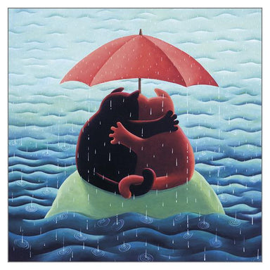 Vicky Mount Black Cat Themed Greeting Card 'Waiting for Noah' Cat Greeting Card