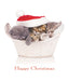 A Basketful of Joy Cat Christmas Greeting Card