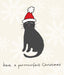 Purrrrfect Christmas Funny Cat Christmas Greeting Card