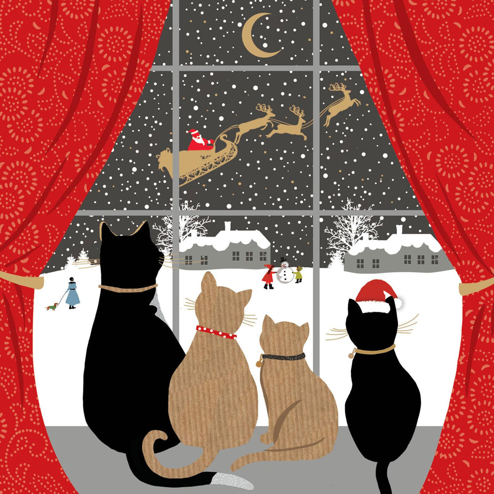 Festive Felines Cat Christmas Greeting Card