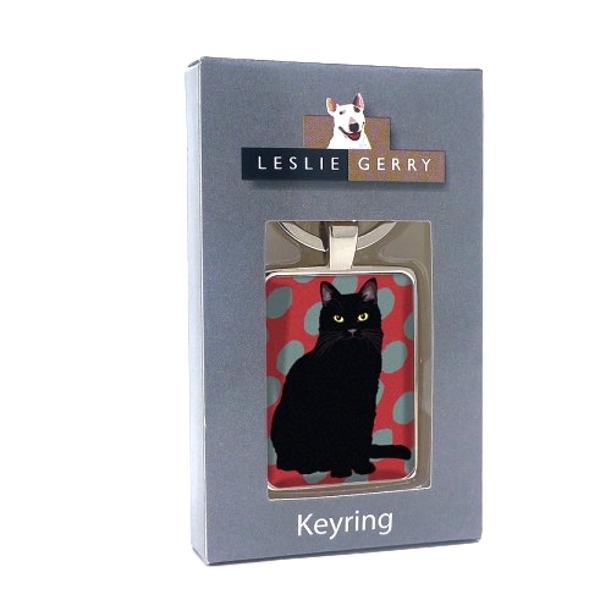 Black Cat Keyring