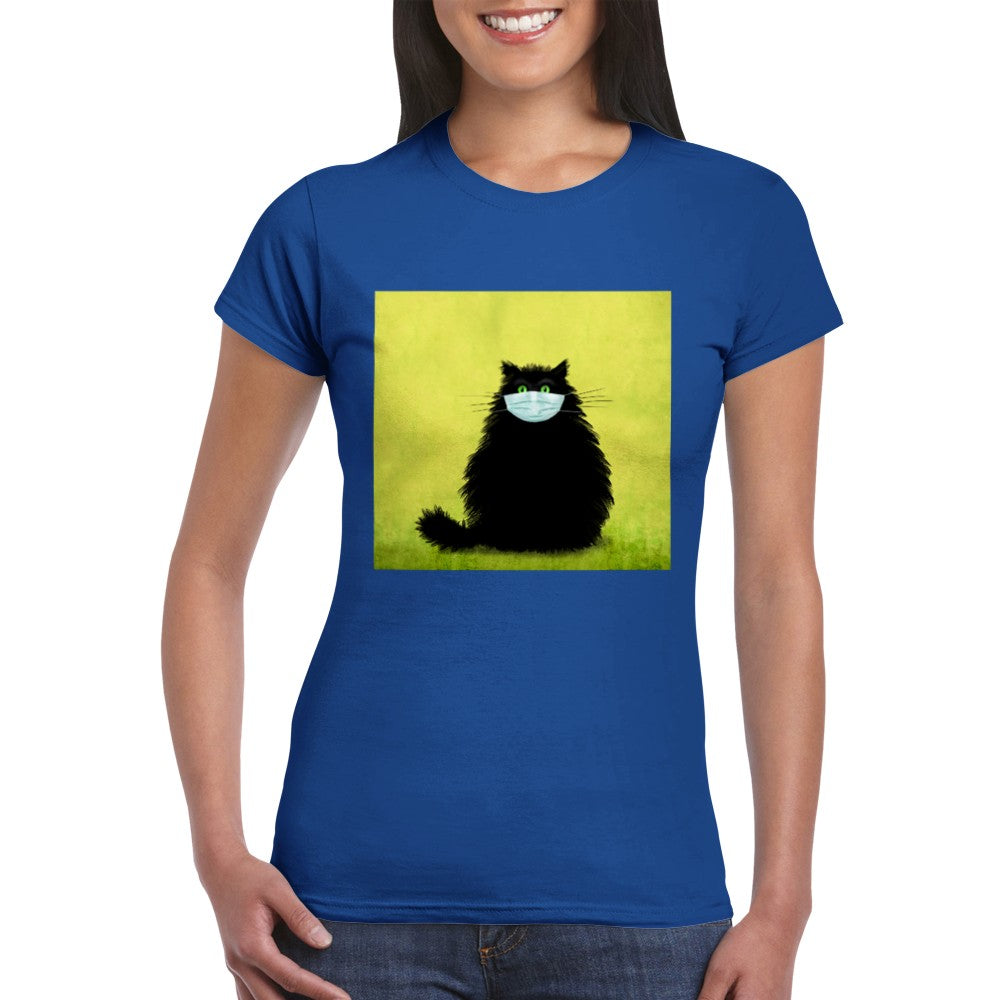 The Masketeer Cute Cat T-shirt, Black Cat Shirt