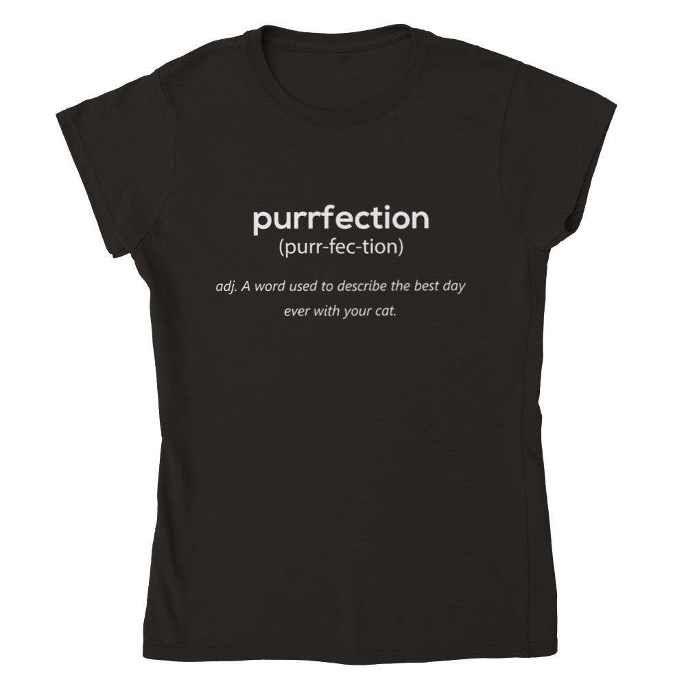 Purrfection Cat Lady T-shirt (Black)