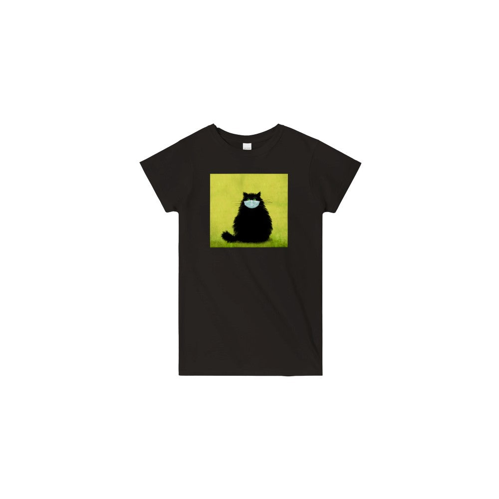 The Masketeer Cute Cat T-shirt, Black Cat Shirt