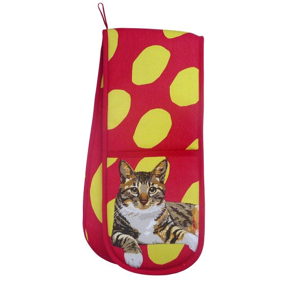 Tabby Cat Double Oven Gloves